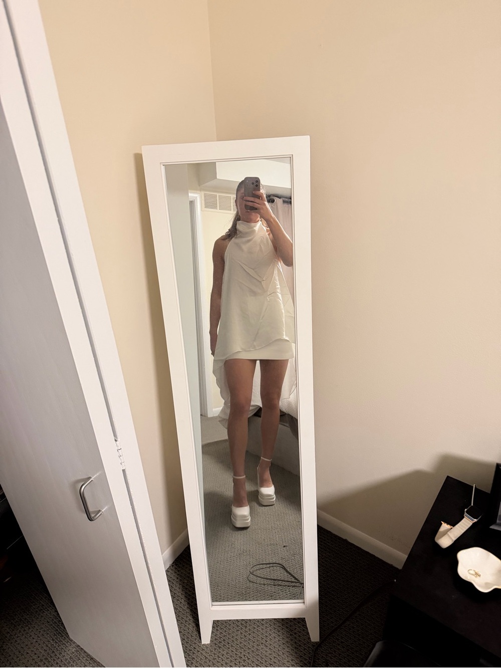 NWT Meshki Ivory Mini Skirt and Top Set